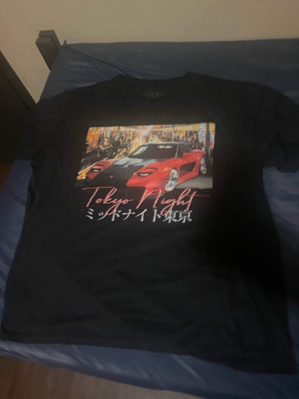 Tokyo Night Graphic Tee - Black with Red Car